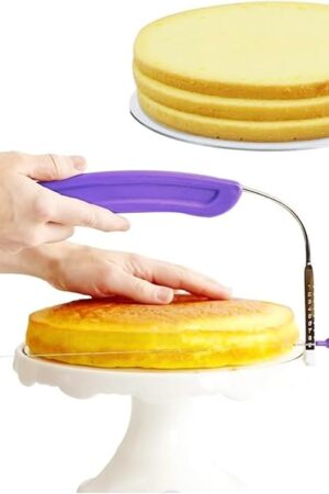 Cake Leveler, Cake Leveler & Slicer, Adjustable Cake Cutter Slicer Leveler, Cake Layer Slicer, Layer Cake Wire Cutter for Wedding Birthday Suitable for 10 Inch Cake Slicer For Even Slices