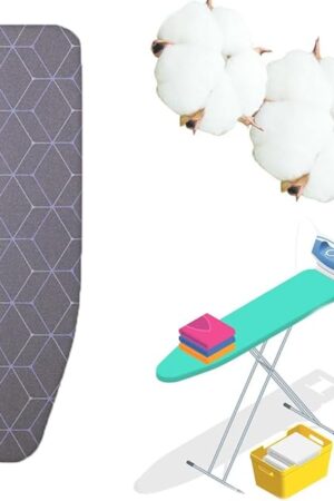 Cotton Ironing Replacement Cover with Thick Padding 49x18in 54x15in 54x18in Ironing Board Cover, Printed Iron Board Cover and Pad, Easy Installation(Rhombus,49x18in(124x45cm))