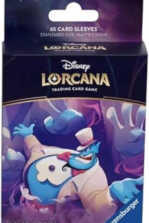 The Ravensburger Disney Lorcana TCG Card Sleeves Featuring Genie – Supportive Friend by Koni | 65 Protective Sleeves for TCG Decks | Ages 8+