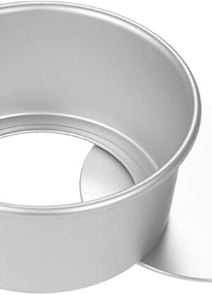 6 Inch Cake Pan Round, Small Cheesecake Pan with Removable Bottom, Chiffon Cake Mold Anodized Aluminum Baking Pan