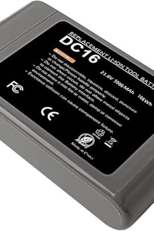 Bonadget DC16 21.6V 5000mAh Li-Ion Replacement Battery for Dyson DC16 Root 6 Vacuum Cleaner Dyson Handheld Vacuum Cleaner DC16 Root 6 DC16 Animal DC16 Pink 12097 912433-01 912433-03 912433-04 BP01