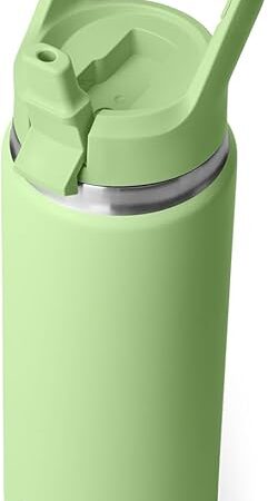 YETI Rambler 26 oz Bottle, Vacuum Insulated, Stainless Steel with Color Matching Straw Cap