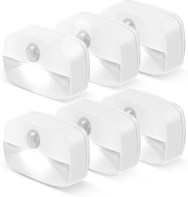 ZISUYU Motion Sensor Light Indoor Led Night Light Stick on Nightlight Battery Operated Lights for Hallway Stair Bathroom Closet Bedroom (Patent Applied)