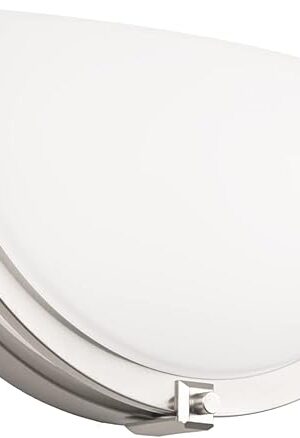 13 inch Dimmable LED Wall Sconce, Half Moon Wall Light Fixture, 3000K/4000K/5000K Color Temperature Adjustable, Modern Bathroom Vanity Light Fixtures，Super Bright 950 Lumen (Brushed Nickel)