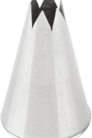 Ateco # 824 - Open Star Pastry Tip .38'' Opening Diameter- Stainless Steel