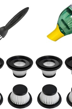 8 Pack Duck Vacuum Filters Compatible with Horsepower Duck Vacuum Cleaner Compact Cordless,Replacement vacuum filter for Horse Power Duck Vac
