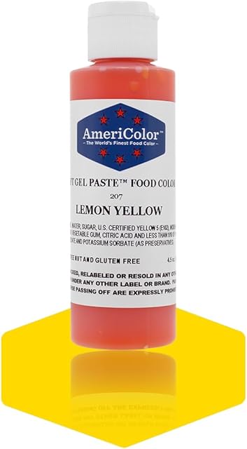 Americolor Soft Gel Paste Food Color, 4.5-Ounce, Lemon Yellow