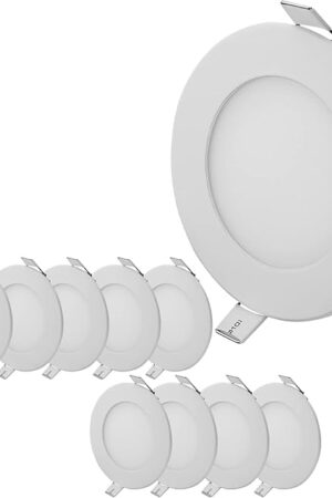 3 Inch 3 Watt Recessed Ceiling Light Round Downlight 6000K~6500K Cold White