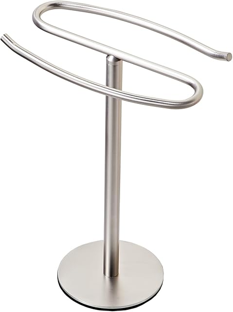 Brushed Nickel Hand Towel Holder Stand, Free-Standing Towel Rack, SUS304 Stainless Steel Towel Bar Rack Stand, Tower Bar for Bathroom Kitchen Vanity Countertop…