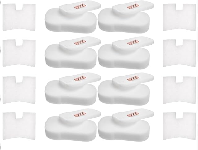 8 Pack Filter Replacement for Shark Vertex UltraLight DuoClean PowerFins Corded Stick Vacuum HZ602 UV580 HZ2000 HZ2002 HZ702 HH200 HH202 HZ251, Compared to Part XFFKHZ2000 XPMFHZ2000