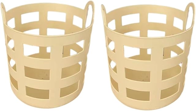 2pcs Sturdy Plastic Laundry Basket Collapsible Small Laundry Baskets Clothes Storage