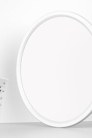 15 Inch LED Flush Mount Ceiling Light with Remote, 36W 3600LM 1800K/2700K/4000K/6500K Dimmable Ceiling Light with Night Light Low Profile Ceiling lights for Bedroom, Dining Room, Living Room-White