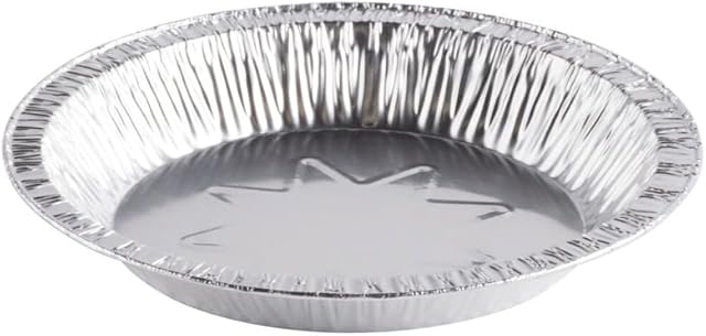 Aluminum Foil Pie Pan 8 inch (7 inch Inner Diameter) Disposable Plates - Made in USA Pack of (25)