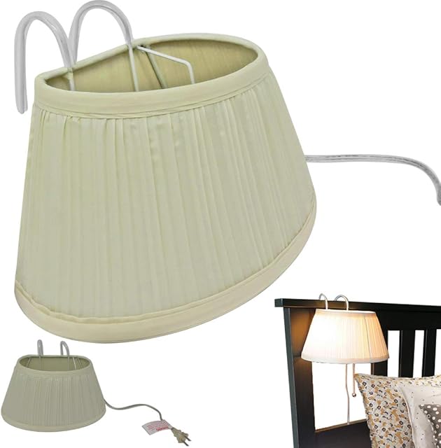 Evelots Reading Lamp Book Light with Soft Fabric Shade