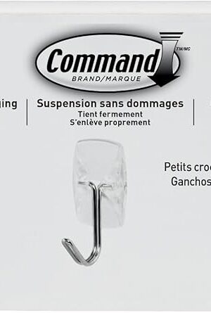 Command Small Clear Wire Toggle Hooks, 40 Wall Hooks and 48 Command Strips, Damage-Free Hanging with Adhesive, Great forHanging, Organization and Storage, Holds up to 0.5 lb
