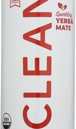 Clean Cause, Organic Sparkling Cherry Lime Yerba Mate, 16 Fl Oz