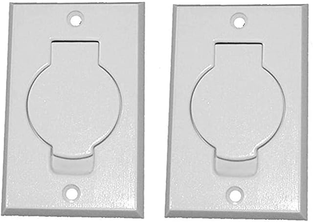 (2 Pack) Replacement Designed To Fit Standard White Central Vacuum Inlet Valve Plate for Beam Central Vac -White Round Door