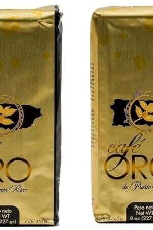 Cafe Oro de Puerto Rico - Puerto Rican Ground Coffee - 8 oz Bag (Count of 2)