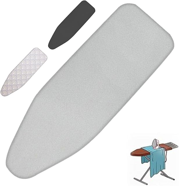 36"x13" 38"x13" 43"x14" 48"x15", Ironing Board Covers, Iron Board Replacement Cover, Ironing Cover, Scorch Resistant Padding, Drawstring Tightening (Color : Silver, Size : 97x33cm/38x13in)