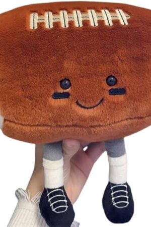 12" Cute Football Plush Toys Soft Stuffed Sport Throw Pillow Plush Ball Gift for Kids Birthday and Christmas Decoration (Rugby)