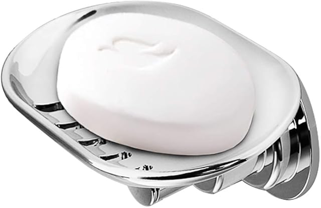 BOPai Elegant Suction Cup Soap Dish for Shower, Powerful Vacuum Suction Soap Holder, Bathroom Kitchen…