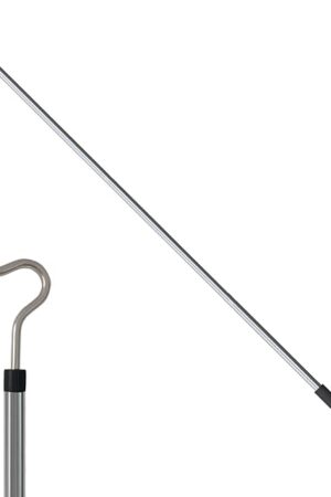 Clothes Hook Pole, Clothes Hanger Reaching Hook for Hanging Clothes Light and Plants Extendable from 35" to 50" Made of Stainless Steel Tube with Sponge Handle (50inch)