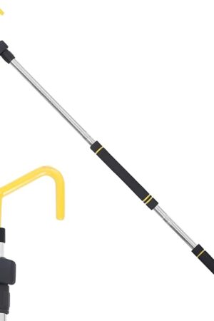 Curtain Pull Wand, Drapery Pull Rod for Curtains Adjustable 3-7.7 Feet Telescopic Extra Long Made of Stainless Steel Material Sponge Handle