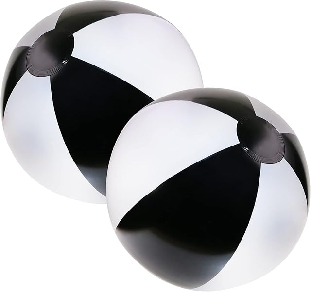 The PENTA ANGEL Beach Balls 2PCS 12 Inch Inflatable/Blow Up Classic Rainbow Color Summer Swimming Pool Party Favors Water Toy Beachball for Women Men Adults Playing