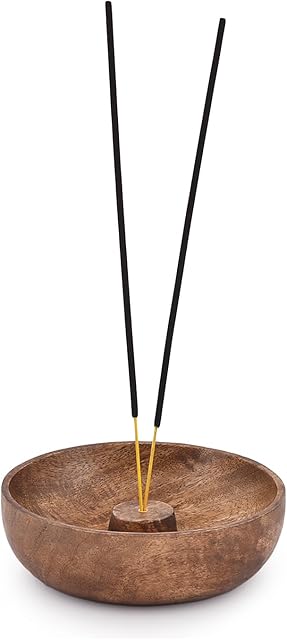 EDHAS Incense Burner Stick Holder Bowl, Ash Catcher Bowl for Home Décor, Meditation, Yoga (5" x 5" x 1.5")