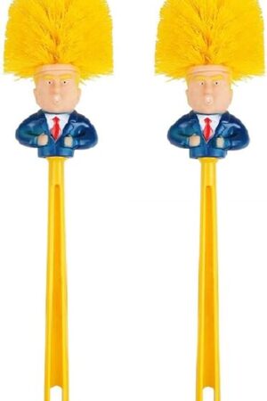 2 Pack Funny Toilet Brush,Prank Toilet Brush Cleaner, Funny Toilet Scubber,Make Toilet Great Again, Commander in Crap (Thumb Up Toilet Brush)