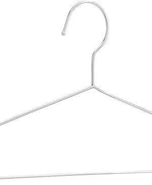 Amazon Basics Stainless Steel Clothes Hangers, 50-Pack, Silver