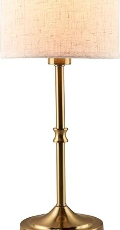 Cordless Table Lamp,5200mAh Rechargeable Battery Powered Table Lamps,3-Level Brightness Dimmable, Mid Century Lamp ,Bedside Night Lamp, Vintage Metal Lamp for Kitchen/Dinner/Patio/Restauran(Gold)