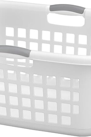 CORP 12168006 Laundry Basket White 2Bshl