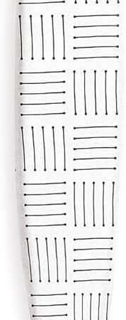 24.2? x 8.5 Sleeve Ironing Board Cover | Elastic | Universal | Foam | 100% Cotton, White with Black Stripes