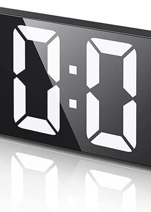 AMIR Digital Alarm Clock, [Upgraded Version] LED Clock for Bedroom, Electronic Desktop Clock with Type-C Port,Adjustable Brightness,DST,Snooze,12/24H Display for Home,Office