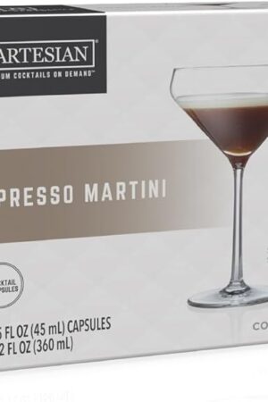 Bartesian Espresso Martini Cocktail Mixer Capsules for Cocktail Machine – Home Bar Mixology Cocktails Mix Pod Capsule Set To Use With the Cocktail Drink Maker Machine – Pack of 8