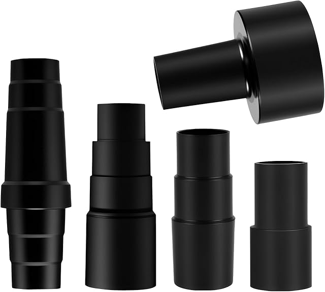 5 Pcs Universal Vacuum Hose Adapter Reducer Attachment Kit for Dry Wet Shop Vacs -Converts 1 1/2 to 1 1/4 inch, 1 3/8 inch to 1 1/4 inch Vacuum Adapter