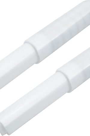 2 PCS Toilet Paper Holder Spring Loaded Roller Replacement, Plastic Toilet Paper Holder for Bathroom (White)