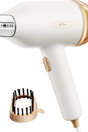 Bear Steamer for Clothes, Portable Handheld Travel Clothes Steamer, 10 Second Fast Heat-up, Auto-Off, Steam Iron Fabric Wrinkle Remover with Brush for Home and Travel