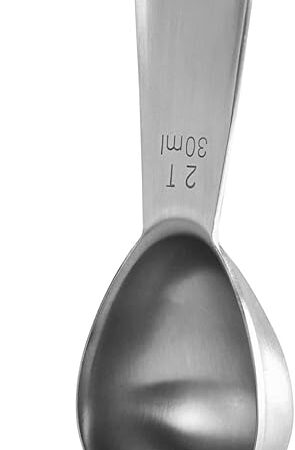 Coffee Scoop: U-Taste 18/8 Stainless Steel Measuring Coffee Scoop 2 tablespoon, Short Handled Measure Scooper for Ground Coffee, Bean in Canister (Silver, 2Tbsp/30ml)