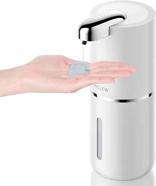 Automatic Soap Dispenser Touchless, 400ML/14fl.oz Rechargeable Liquid Dispensers with 4 Adjustable Levels, IPX5 Waterproof Wall Mount Hand Soaps Dispensor for Bathroom Kitchen