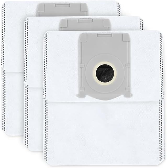 ECOVACS Dustbag 3 Pcs for DEEBOT X9 PRO OMNI/ X8 PRO OMNI /T80 OMNI/T50 OMNI/T50 PRO OMNI/T50 PRO MAX Robot Vacuum, White