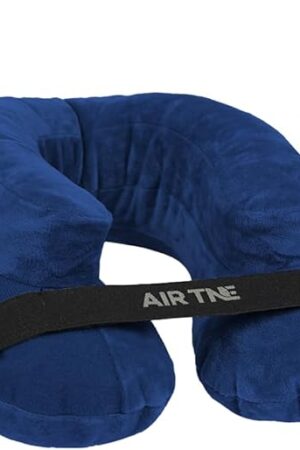 Cabeau Inflatable Travel Pillow – Air TNE – Adjustable, Lightweight, and Supportive for Sleeping on Airplanes, Trains, and Cars– Customized Fit and Compact Carrying Case (Royal Blue)