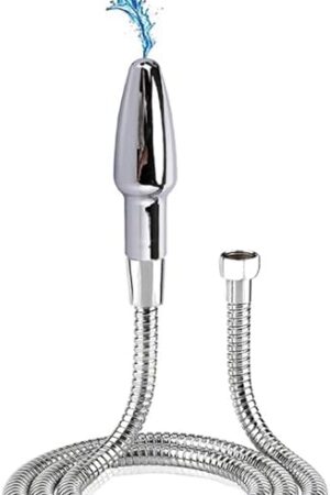 Deep Shower Douche Cleaning System with 59 Inch Shower Hose (Silver)