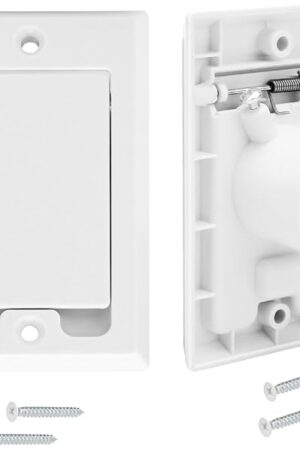 Central Vacuum Square Door Low Volt Inlet Wall Plate for Nutone Beam VacuFlow Electrolux Central Vac Systems -Inlet Valve Plate Fits Central Vacuum Accessories (2 Pack - No Electrical Inlet Connector)