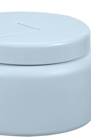 13.5oz Kids Thermos for Hot Food, Insulated Vacuum Food Jar with Buckle Lid, Stainless Steel Wide Mouth Leak Proof Insulated Lunch Container for School Picnic Travel, Blue