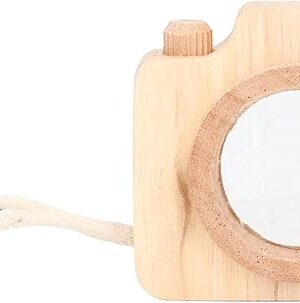 The Prism Lens Toy, 5 Colors, 5.2 x 4.8 x 2.5cm, Camera Appearance, Bee Eye Effect, Unique Camera, Cute Portable Interesting Children's Toy(Wood Color) Kaleidoscope