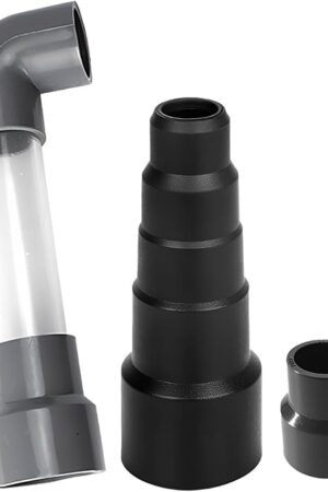 Wet Vac Attachment Drain Line Vacuum Adapter Kit to Unclog and Evacuate A/C HVAC Drain Lines, Universal Ac Drain Line Cleaner Tool Vacuum Hose To PVC Pipe DN25 1“ Adapter (Dark Grey)