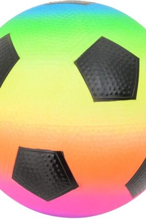 The Rhode Island Novelty 9 Inch Rainbow Soccer Playground Ball, One per Order