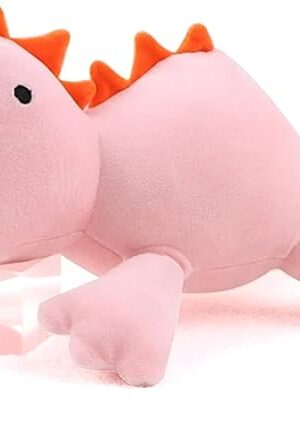 Weighted Dinosaur Stuffed Animal, 24" 3.5 lbs Pink Weighted Dino Plush Throws Pillow